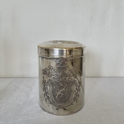 Vintage silver plated jar
