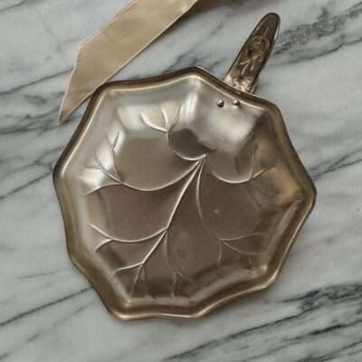 lövfat i silver antikt vintage jugend